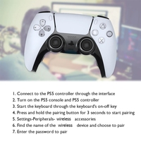 Clavier QWERTY sans fil portable avec fonction de chat vocal pour manette PS5, accessoire de jeu