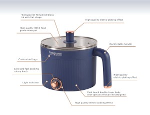 Olla Eléctrica Multifuncional de 1.5L y 600W, Diseño Único, Precio de Fábrica, Venta al Por Mayor - Product Image 2