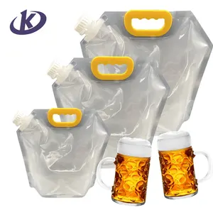 1L 2L 3L 4L 5L 10L Foldable Water Bag Custom Spout Pouch Refillable Doypack Dispenser Liquid Packaging Spout Pouch With Handle