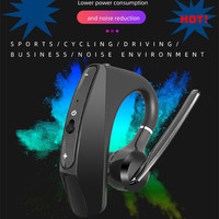 Casque V9 BT 5.2 Mini casque d'affaires simple crochet d'oreille de sport micro sans fil pour casque de pilote casque de sport
