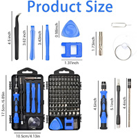 Jeu de tournevis de précision 115 en 1, mini kit d'outils de réparation magnétique professionnel, tournevis multifonctionnel de petite taille pour téléphone
