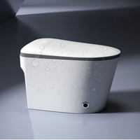 WC intelligent moderne à poser au sol avec bidet électrique, ensemble de toilettes sanitaires intelligentes à chasse automatique pour salle de bain