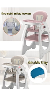 Silla Alta Multifuncional 3 en 1 <span class=keywords><strong>de</strong></span> Plástico <span class=keywords><strong>para</strong></span> Bebés, Mesa <span class=keywords><strong>de</strong></span> Juego y Silla <span class=keywords><strong>para</strong></span> Alimentar y <span class=keywords><strong>Comer</strong></span>, <span class=keywords><strong>para</strong></span> Uso en Cocina, Comedor y Sala <span class=keywords><strong>de</strong></span> Estar - Product Image 4