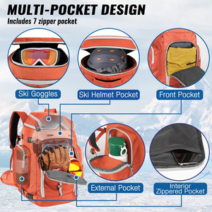Échantillon gratuit Sac à chaussures de ski personnalisé avec logo Sac à dos léger imperméable Sac à chaussures de ski de voyage pour bottes - Product Image 3