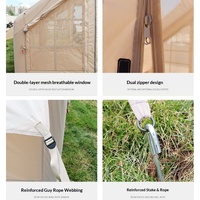 Tente de camping gonflable pliable quatre saisons en tissu Oxford avec maille, imperméable, sans assemblage, ouverture rapide pour les aventures