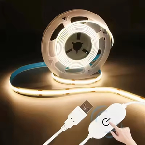 Barra de diodos emisores de luz COB regulable por USB, 320 diodos emisores de luz/m, 5V, diodo emisor de luz USB, controlador táctil USB - Product Image 3