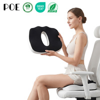 Coussin de siège ergonomique en mousse à mémoire de forme, antidérapant, orthopédique, pour le coccyx, soulagement des douleurs du coccyx et assise confortable