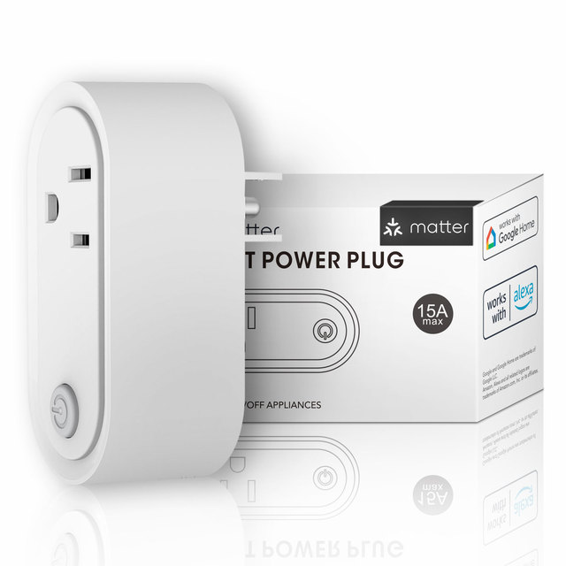 SLS US Standard Electrical Plug 15A with Power Monitor WiFi Smart Plug Compatible with TUYA Alexa Google Apple Homekit