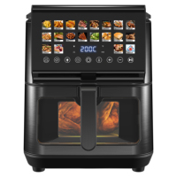 Nouvelle friteuse à air numérique 9L avec panier coulissant en acier inoxydable, friteuse à air intelligente, écran tactile, logo personnalisé, friteuse à air de cuisine, vente directe usine