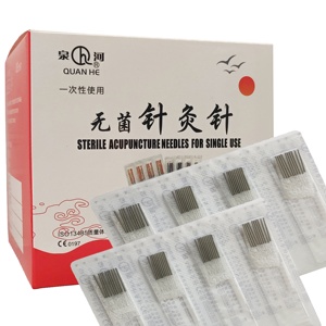 Aiguilles d'acupuncture jetables stériles en acier inoxydable, 0.16x7mm, 1000 pièces, aiguille d'acupuncture avec <span class=keywords><strong>tube</strong></span> - Product Image 1