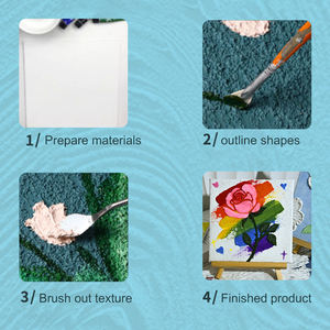 DIY tuval akrilik boyama sanat gül kuvars kum akrilik boyama malzemesi kiti - Product Image 4