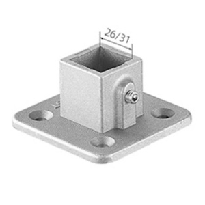 Conectores de Tubo Cuadrado de Aleación de Aluminio y Acero Inoxidable, Soporte de Unión Integrado de Fundición a Presión para Mecanizado, Superficie Anodizada - Product Image 2