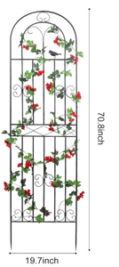 Haute qualité écologique fer <span class=keywords><strong>serre</strong></span> plante treillis jardin obélisque meubles noir métal acier arc jardin porte 3D - Product Image 2