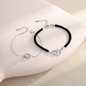 Dylam New Arrival Boyfriend Girlfriend Gift Trendy Designer S925 Silver 5A CZ Minimalism Charms <b>Couple</b> <b>Bracelets</b> - Product Image 6