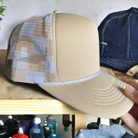 Casquette de baseball à grand bord, avec motif léopard et logo personnalisé Win, style bec de canard, casquette de camionneur légèrement incurvée en mousse respirante