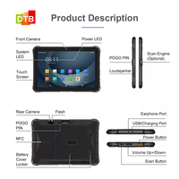 Lecteur de tablette portable RFID QY-C10, Android 13, PDA, GPS, 5G, IP67, étanche, écran tactile, NFC, collecteur de données