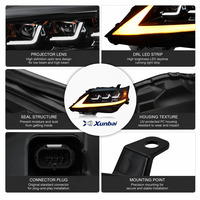Phare LED à trois yeux Plug and Play pour Lexus RX350 AL10 2012-2015 avec feux de jour et clignotants, remplacement direct et amélioration