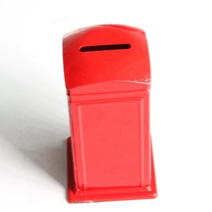 Venta al por mayor de aleación de zinc personalizada esmalte metal Londres Reino Unido recuerdo turístico cabina telefónica tacón alto hucha para niños - Product Image 3