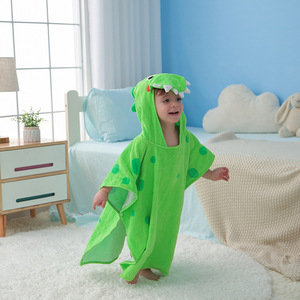 <span class=keywords><strong>Peignoir</strong></span> de bain pour bébé à séchage rapide avec imprimé <span class=keywords><strong>dinosaure</strong></span>, cape en coton pour enfants, serviettes de bain à capuche unisexes - Product Image 1