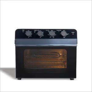 Zhongshan fırın fabrika OEM ODM çok fonksiyonlu 1600w 28 lmekanik topuzu sıcak hava fritöz elektrikli toaser rotisserie ile 60s zamanlayıcı