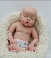 Poupée Reborn en Silicone Solide de 50 cm, Jouet de Simulation Bébé Réaliste qui Boit et Mouille, Garçon Fille pour Cadeau Enfant