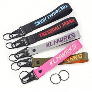Lanyard Corto Personalizado con Gancho de Águila y Logotipo OEM, con Sublimación de Poliéster y Lanyards Tejidos para Muñeca - Product Image 1