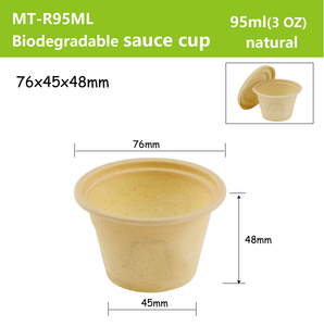 Thân Thiện Với Môi 3 Oz Dùng Một Lần Để Đi <span class=keywords><strong>Container</strong></span> Microwavable Phân Hủy Sinh Học Nước Sốt Cup Với Nắp Cho Thức Ăn Nhanh Bao Bì Nhà Hàng - Product Image 3