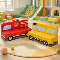 Canapés de jeu intérieurs doux sur le thème du transport et de l'espace, personnalisés pour les écoles maternelles, les garderies et les aires de jeux intérieures