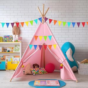 <span class=keywords><strong>Guirlande</strong></span> de fanions triangulaires en toile de jute arc-en-ciel, 112 drapeaux, 72 pieds, pour décorations de fête d'anniversaire en extérieur - Product Image 2