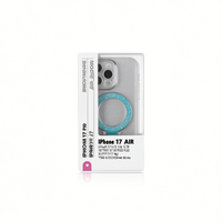 Étui transparent magnétique premium en TPU+PC avec motif étoile scintillant et support magnétique intégré pour 17 Air