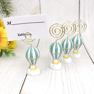 Sedile in <span class=keywords><strong>mongolfiera</strong></span> rosa e blu e porta carte Dropshipping decorazioni per feste fornisce <span class=keywords><strong>segnaposto</strong></span> da tavolo numeri da tavolo - Product Image 2