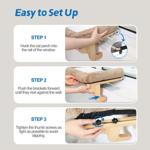 प्रीमियम हार्डवुड और मजबूत धातु फ्रेम के साथ-आर्थोपेडिक हैममॉक डिजाइन के साथ विंडो सिल - Product Image 3