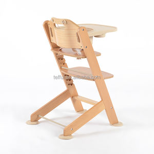 Silla Alta para Bebé Ecológica y Segura, Ajustable en Altura, de 1 a 3 Años, Silla de Comedor de Madera para Bebés y Niños, Portátil para Sala de Estar - Product Image 6