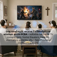 Sistem Audio Bluetooth Nirkabel Satu-ke-Banyak 1 TX ke N RX Tidak Perlu Pairing Modul dan Kit Audio 2.4ghz untuk TV Headphone