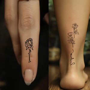 Set di 30 Adesivi per <span class=keywords><strong>Tatuaggi</strong></span> Temporanei per Donne, Cuore Nero/Farfalla/Floreale e Celeste, Impermeabili, <span class=keywords><strong>Tatuaggi</strong></span> Finti - Product Image 4