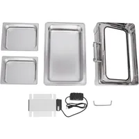 110V/60Hz Elektrische Chafing Dish Buffetset RVS 9L Professioneel Commercieel Europees Model Party Buffet Warmer Hotels