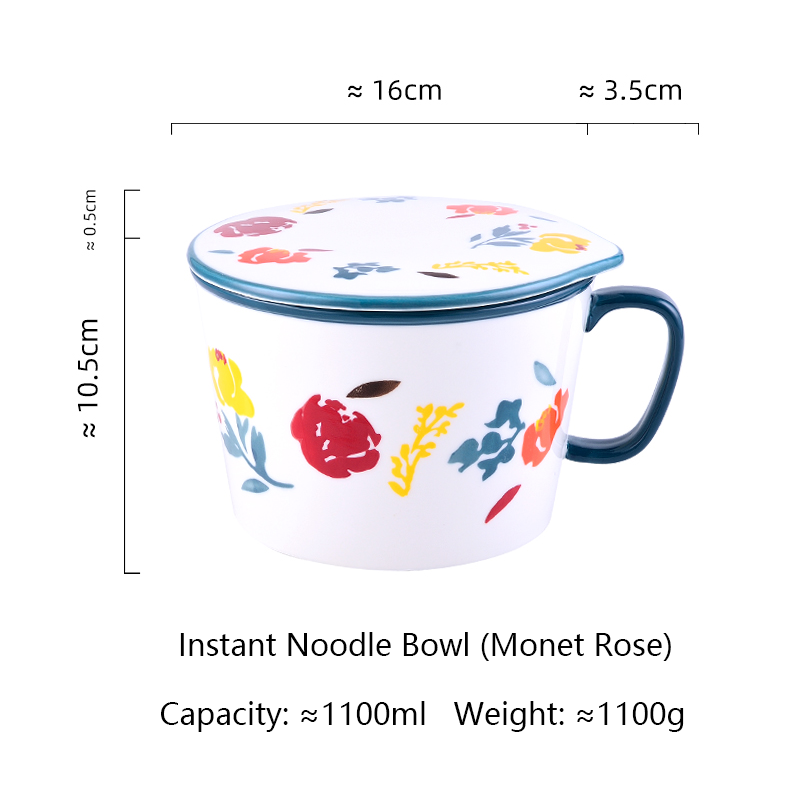 Ciotola di Noodle istantanea (Monet Rose)