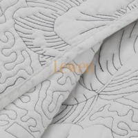 Ensemble de literie matelassé 3 pièces en microfibre légère toutes saisons avec rembourrage en polyester