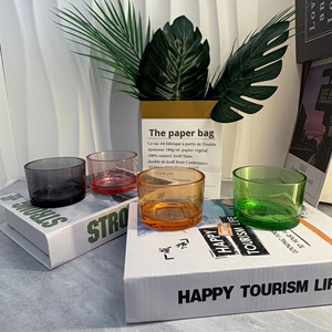 140ml Transparent Cylinder Glass <b>Cup</b> Candlestick Holder with Colored Jar for Aromatherapy Christmas & <b>Easter</b> Home Decor - Product Image 6
