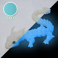 Produit transfrontalier : Jouet Dragon à grandes cornes imprimé en 3D, Dragon à armure écaille de trésor, Dragon et serpent décoratifs tridimensionnels