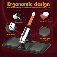 Máquina de Sexo con Dildo Realista Automática, con Control Remoto, Múltiples Velocidades, Ángulos, Vibraciones, Calor y Empuje para Mujeres