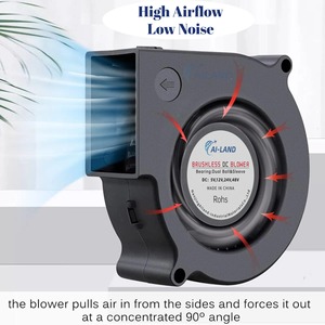 Ventilador Turbo de Plástico de 75 mm, Fabricante Directo OEM/ODM, Motor sin Escobillas de 7530, CC 12V/24V, Enfriador de Chorro de Alta Presión - Product Image 3