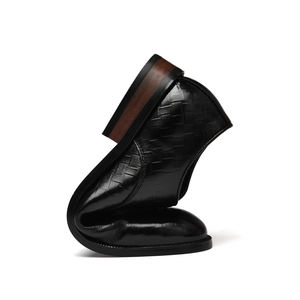 Vestido Derby para hombre, uniforme <span class=keywords><strong>Oxford</strong></span>, zapatos bajos con cordones en relieve, color de toallita de cuero de vaca genuino, puntiagudos, transpirables de negocios - Product Image 6