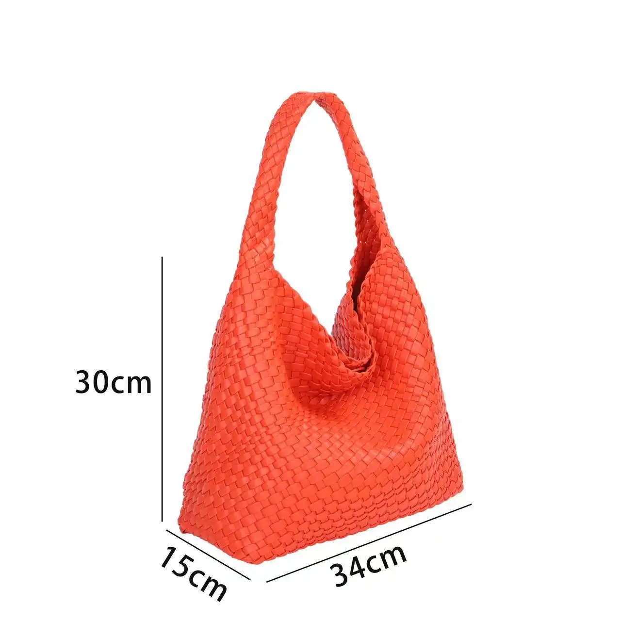 Tas dompet wanita desainer keluaran baru tas tangan tas Hobo bahu tas anyaman buatan tangan mode kulit asli untuk wanita