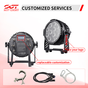 Luces LED IP65 para Exteriores, Resistentes al Agua, Par LED RGBW de 12x10w, Iluminación de Escenario, Luces LED Par Resistentes al Agua para Bodas y Fiestas - Product Image 3