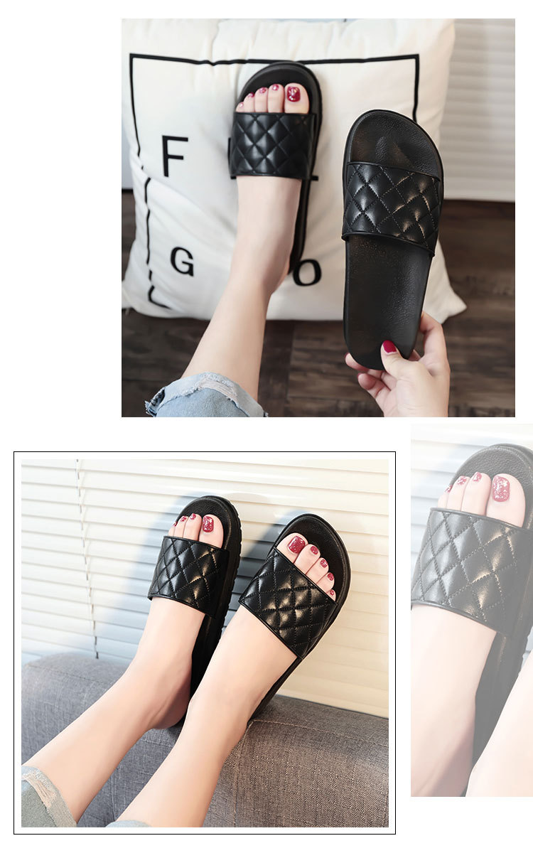 Fashion Women Summer Soft PVC Slippers Thick Platform Indoor Slides Shoes Mens