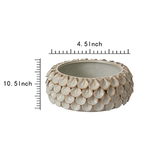 Macetas de Cerámica con Esmalte Reactivo Blanco, Diseño Creativo, Hechas a Mano, de Lujo, para Jardín, Hogar, Balcón y Exteriores - Product Image 3