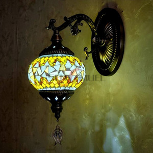 Sensmuel, venta al por mayor, vidrio de color personalizado, mosaico turco, lámpara de pared <span class=keywords><strong>LED</strong></span> <span class=keywords><strong>Retro</strong></span> europea, Kits de bricolaje - Product Image 3