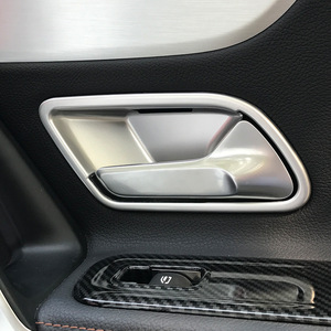 Cardimanson Car Door Handle Trim Carbon Fiber Silver ABS Interior Decoration For Mercedes-Benz A-Class CLA-Class W177 C118 - Product Image 3