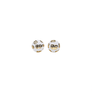 Perles rondes SmileJoyas en acier inoxydable 316L plaqué or 18 carats, 8 mm, durables et résistantes, pour la fabrication de bracelets - Product Image 2